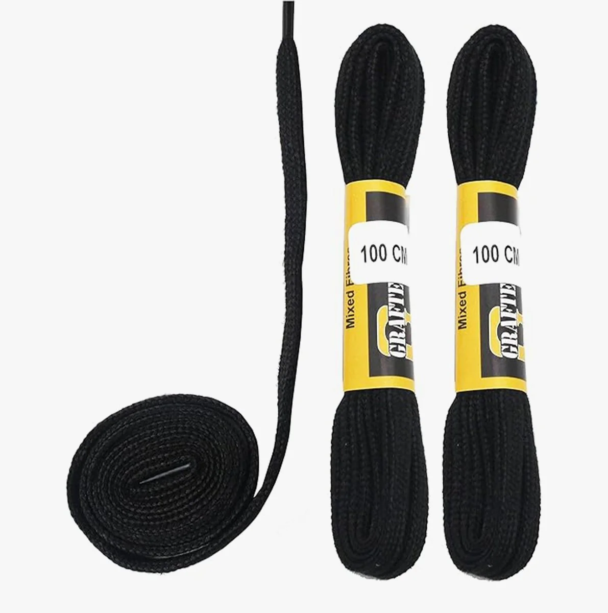 Grafters 100cm Flat Trainer Laces Black (1 Pair) - Image 3