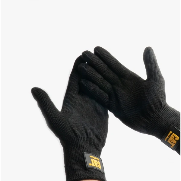 CAT 17408 Mens Heavy Knit Workwear Gloves Black Large - Image 3