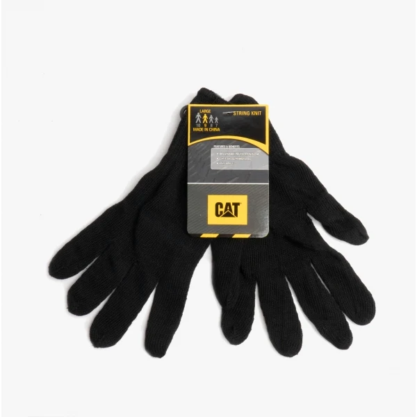 CAT 17408 Mens Heavy Knit Workwear Gloves Black Large - Image 5