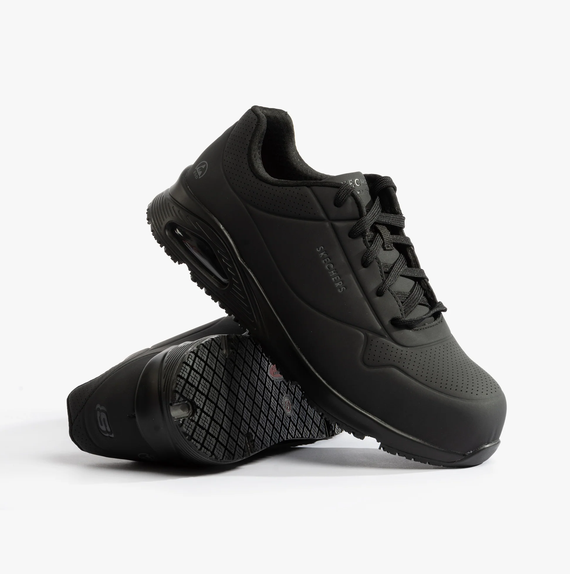 Skechers Work 200177EC UNO SR - DOLTIN Mens Safety Trainers Black - Image 2