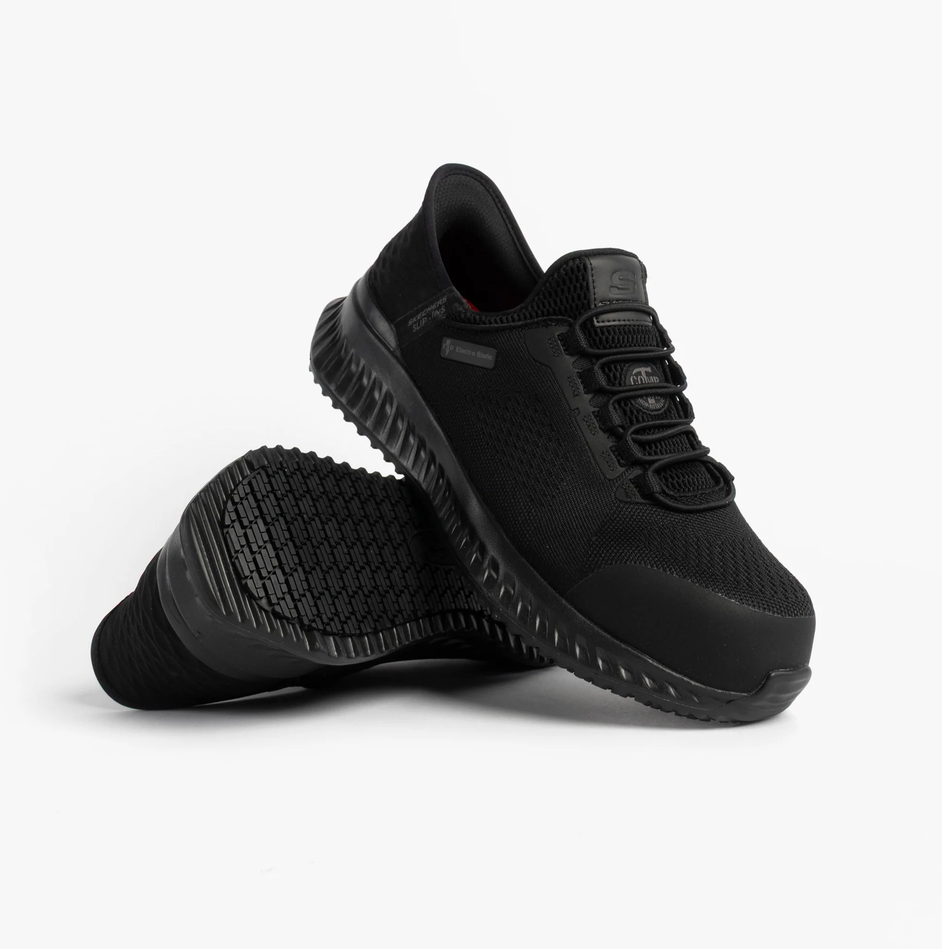 Skechers Work 200206EC TILIDO - FLETCHIT Mens Safety Trainers Black - Image 3