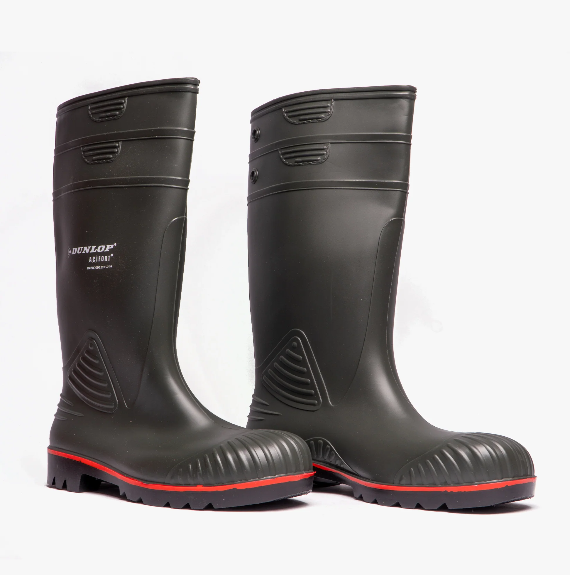 Dunlop ACIFORT Mens Safety Wellington Boots Dark Green - Image 2