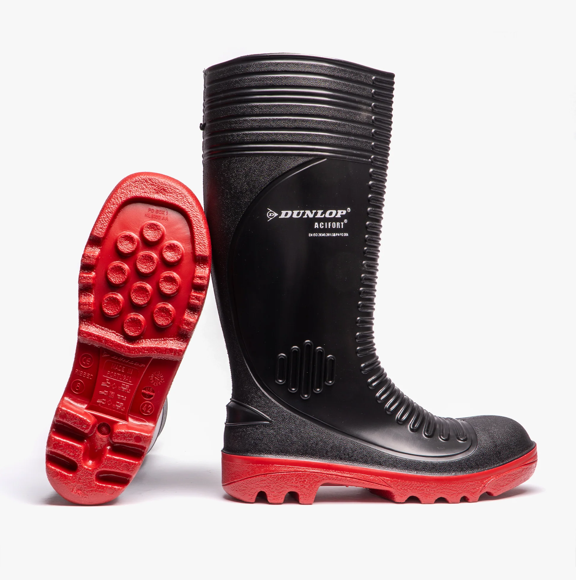 Dunlop ACIFORT Mens Safety Wellington Boots Black - Image 4