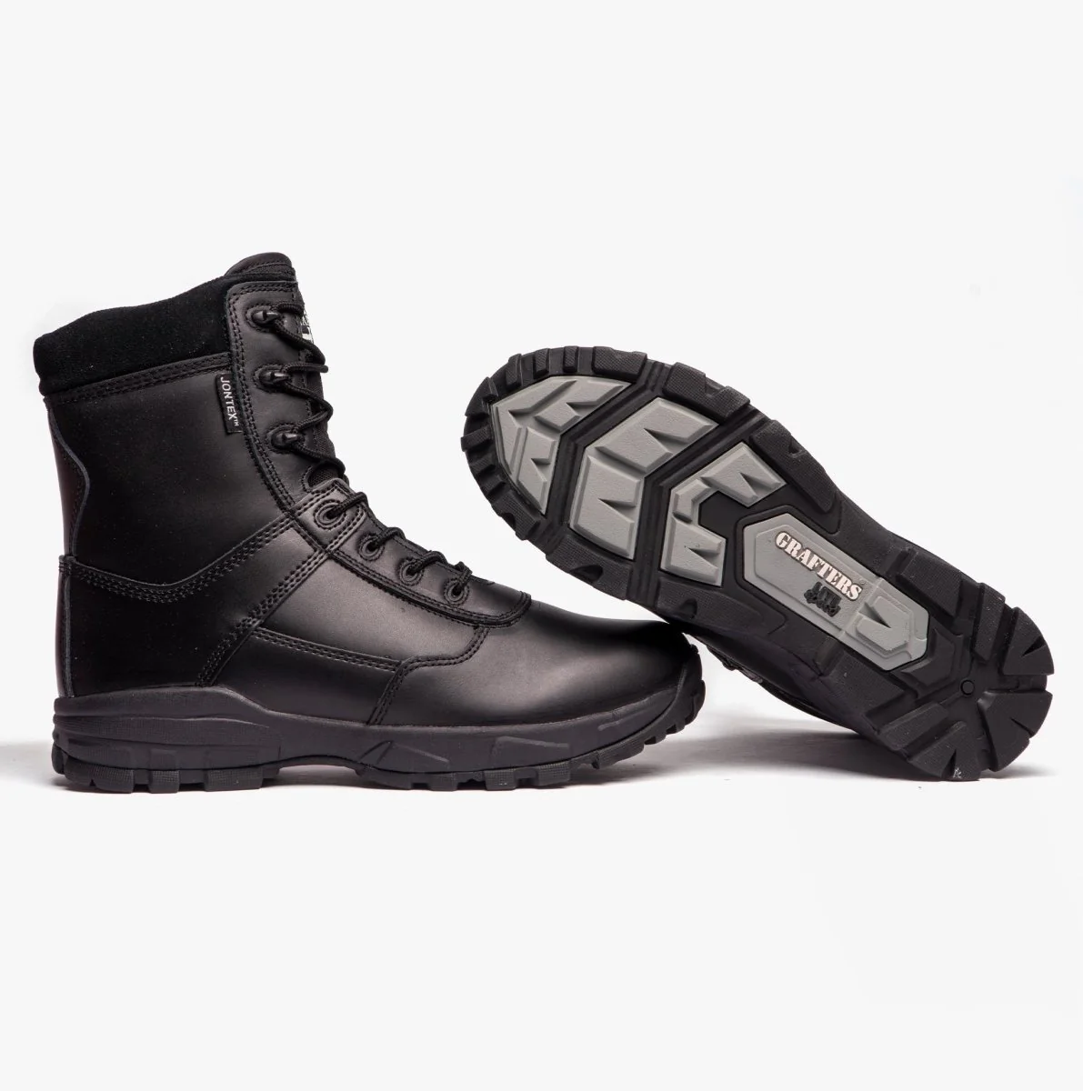 Grafters AMBUSH Unisex Waterproof Leather Work Boots Black - Image 13