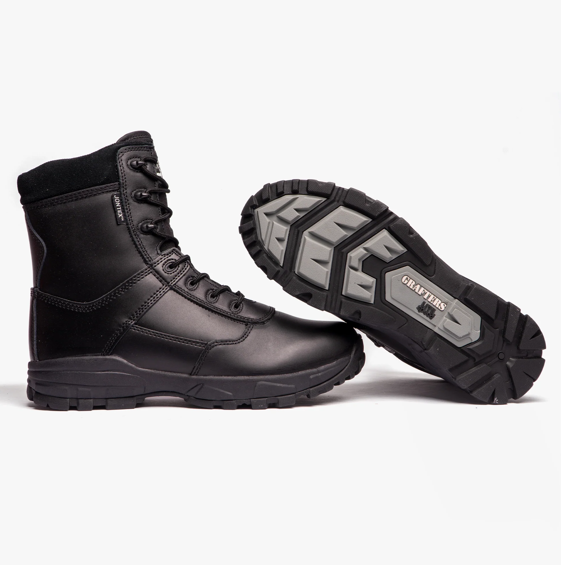 Grafters AMBUSH Unisex Waterproof Leather Work Boots Black - Image 5