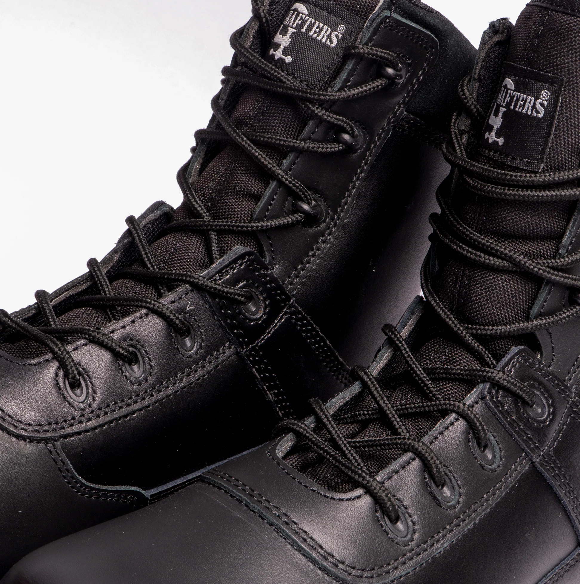 Grafters AMBUSH Unisex Waterproof Leather Work Boots Black - Image 6
