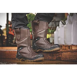 Apache AP305 Unisex Rigger Boots Brown - Image 3