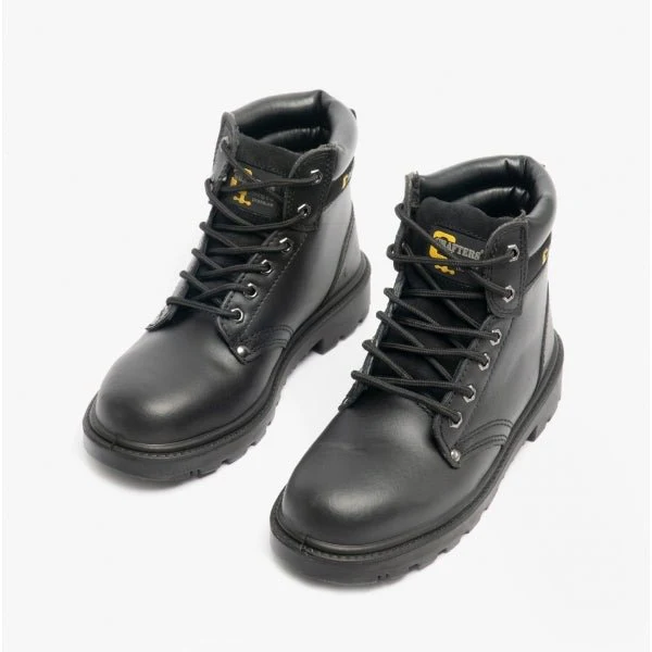 Grafters APPRENTICE Unisex Leather Safety Boots Black - Image 8