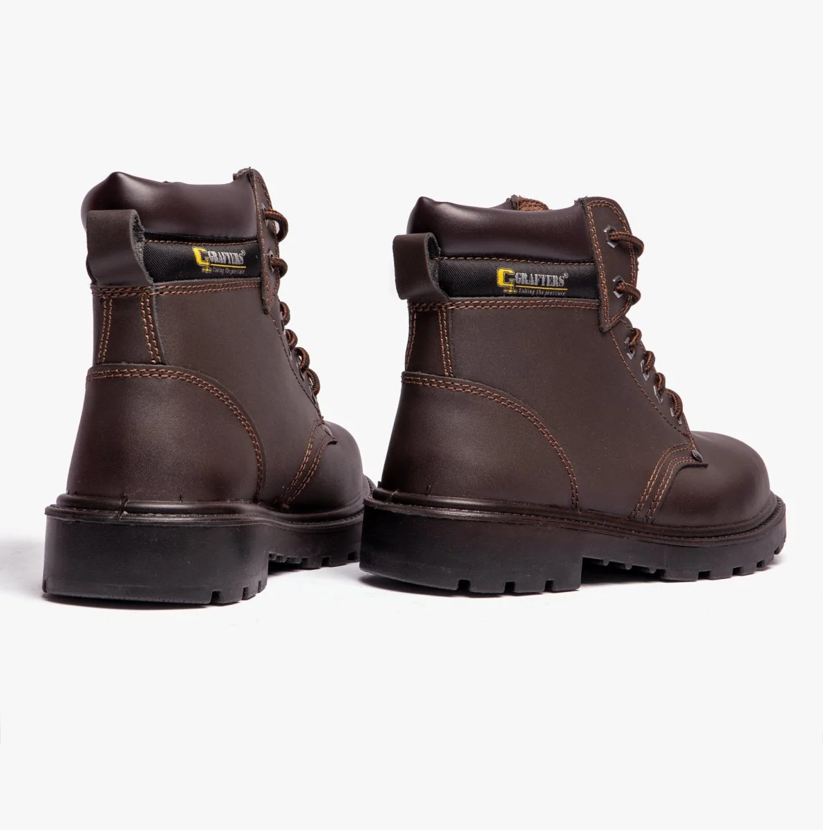 Grafters APPRENTICE Unisex Leather Safety Boots Brown - Image 10
