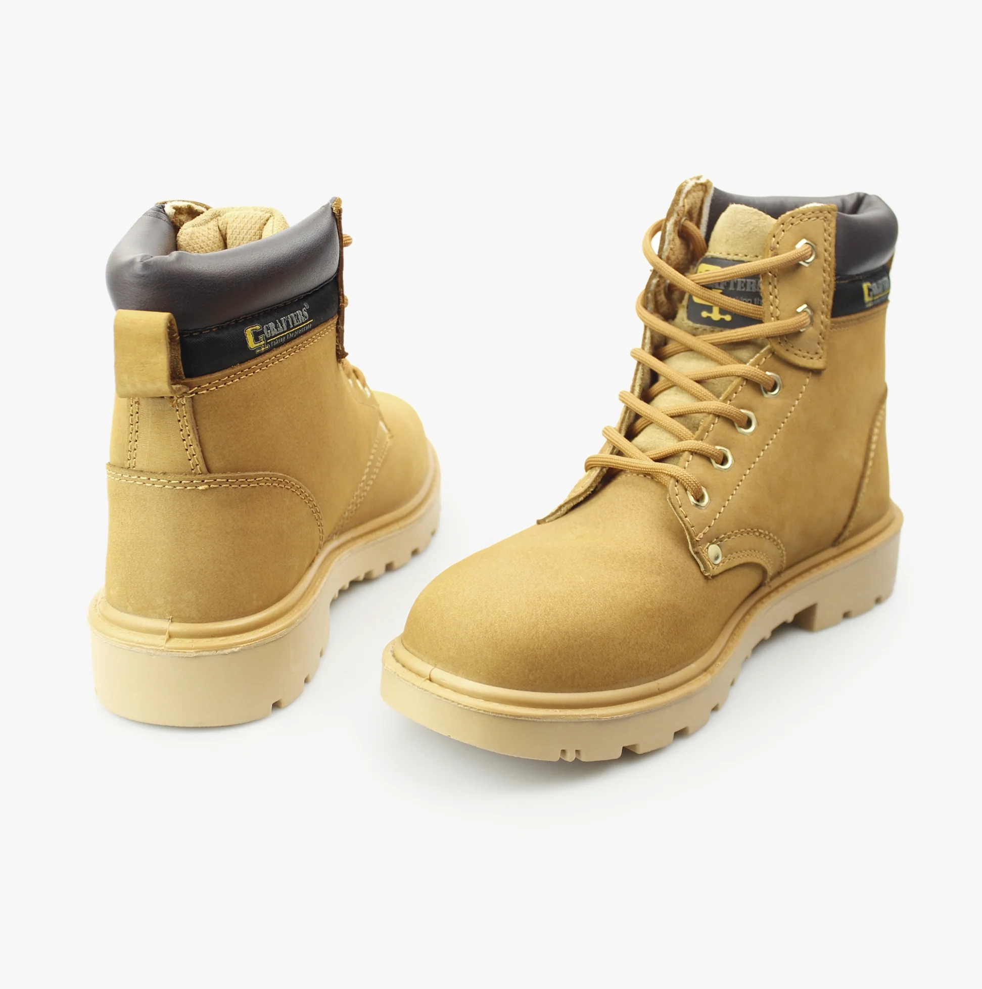 Grafters APPRENTICE Unisex Safety Boots Honey - Image 4