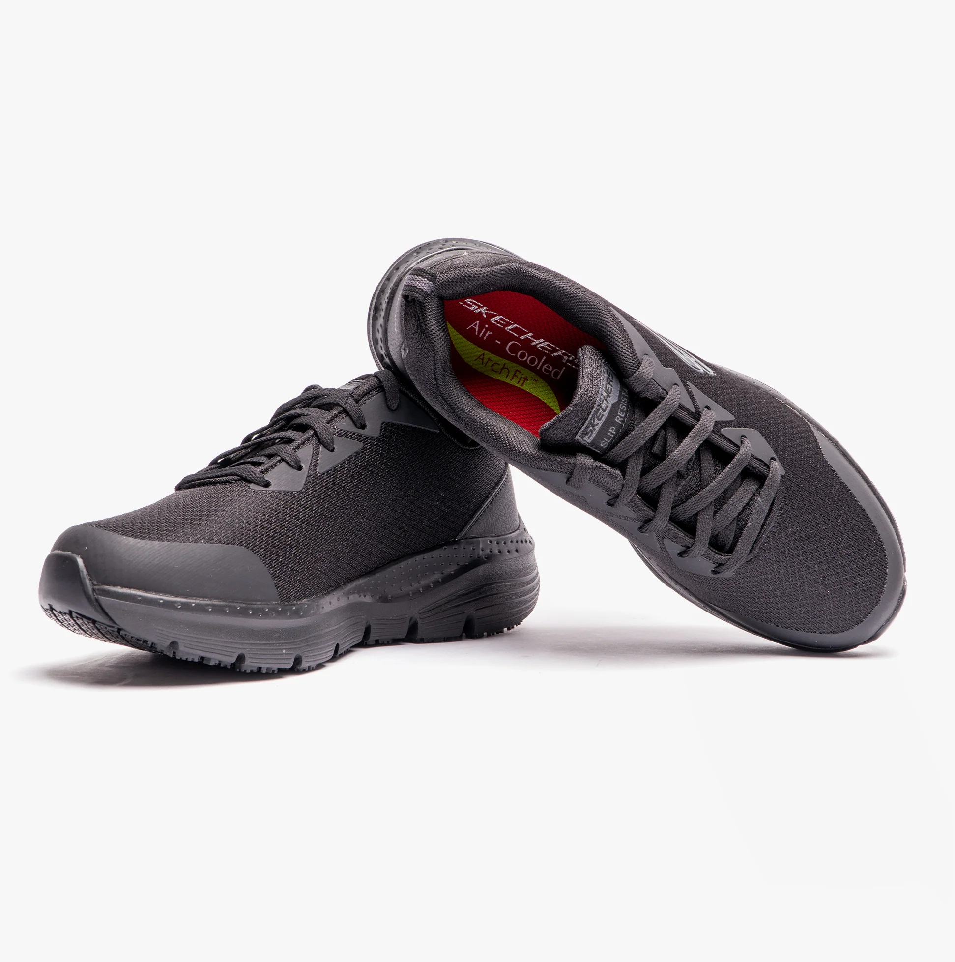 Skechers Work 108019EC ARCH FIT SR Womens Occupational Trainers Black - Image 3