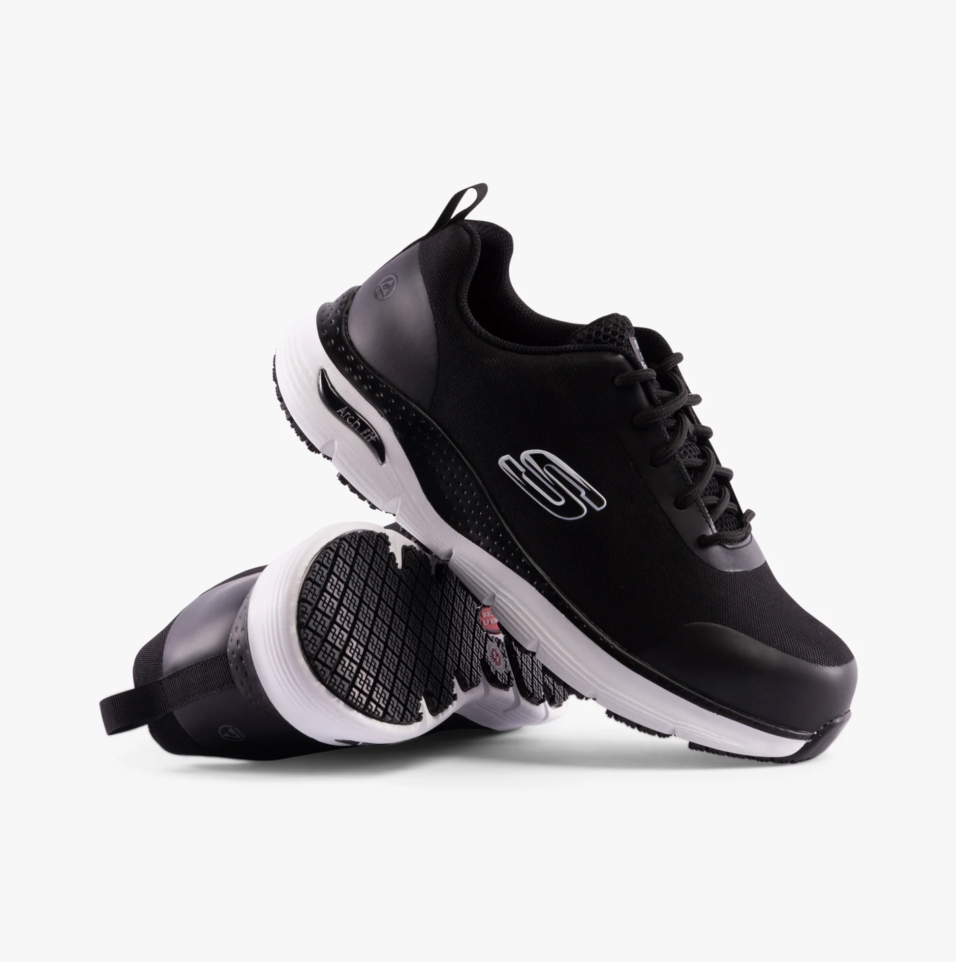 Skechers Work 200086EC ARCH FIT SR - RINGSTAP Mens Safety Trainers Black/White - Image 2