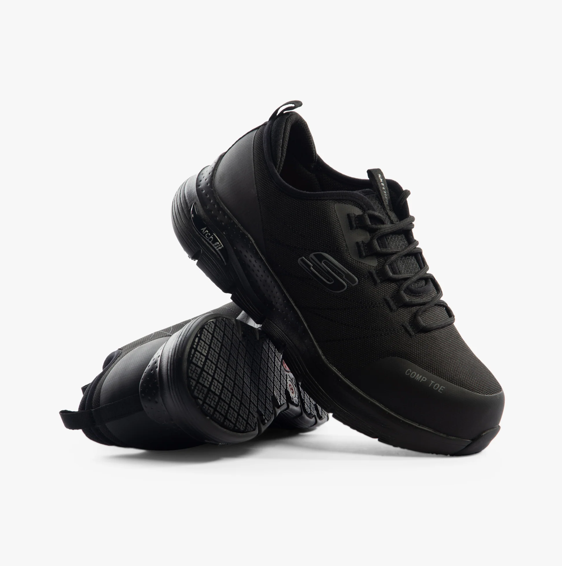 Skechers Work 108075EC ARCH FIT SR - EBINAL Womens Safety Trainers Black - Image 4