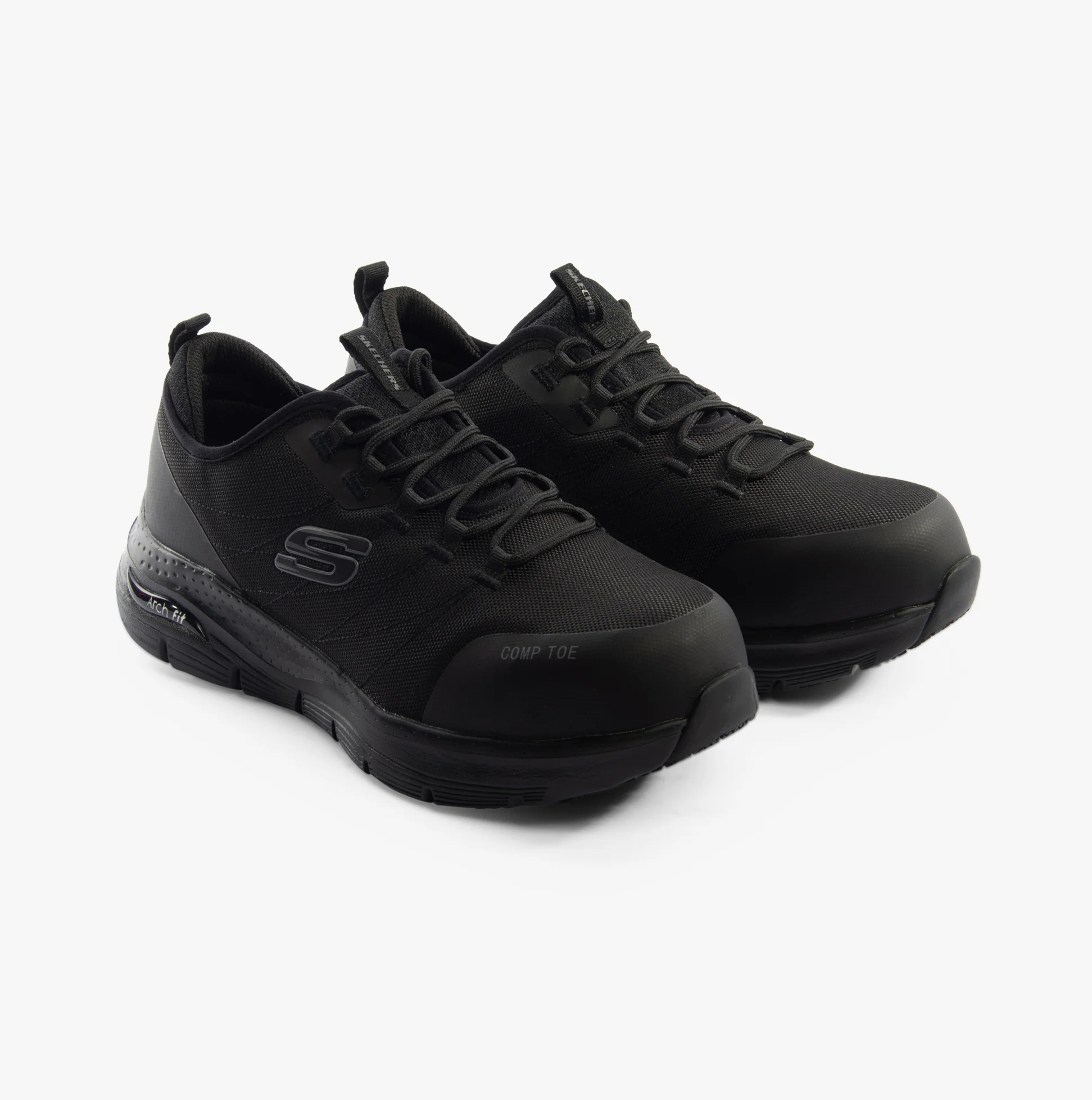 Skechers Work 108075EC ARCH FIT SR - EBINAL Womens Safety Trainers Black - Image 6