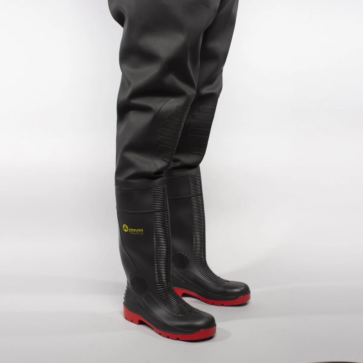 Amblers Safety DANUBE Unisex Safety Waders Black/Red - Image 8