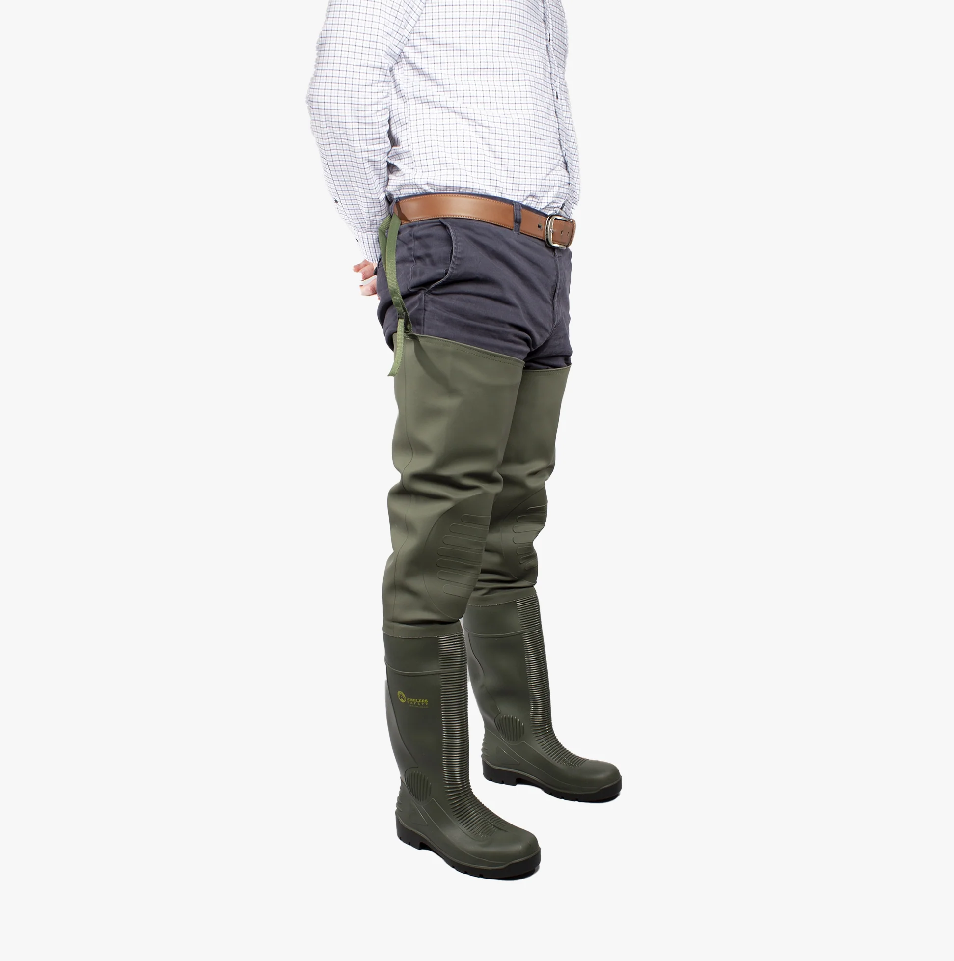 Amblers Safety FORTH Unisex Safety Thigh Waders Green - Image 5
