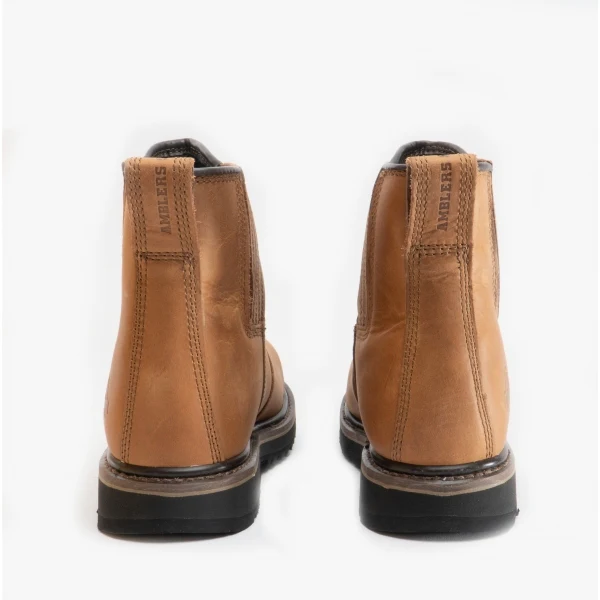 Amblers Safety WORTON Mens Leather Safety Dealer Boots Tan - Image 5