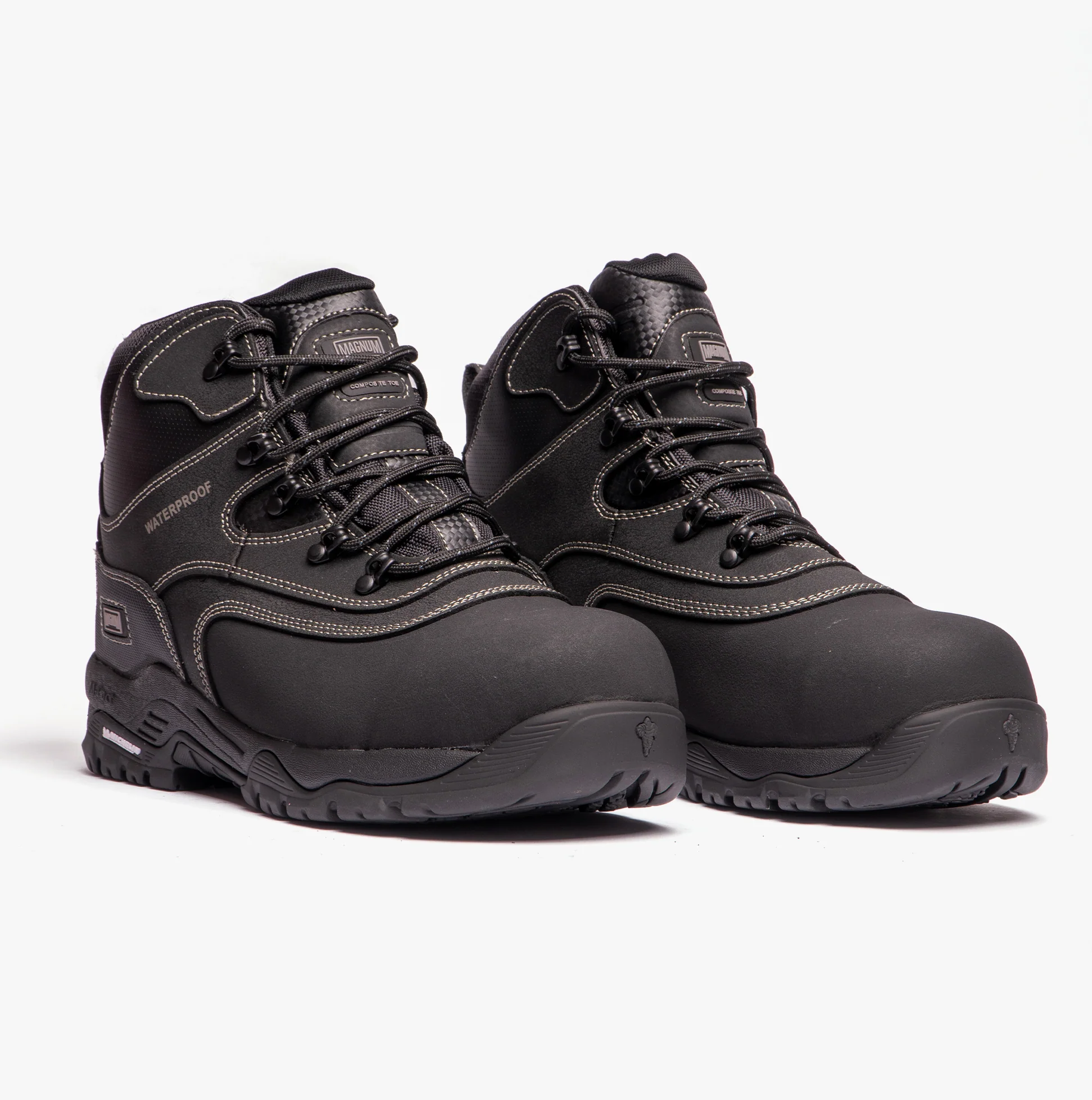Magnum BROADSIDE 6.0 Mens Leather Industrial Safety Boots Black - Image 2