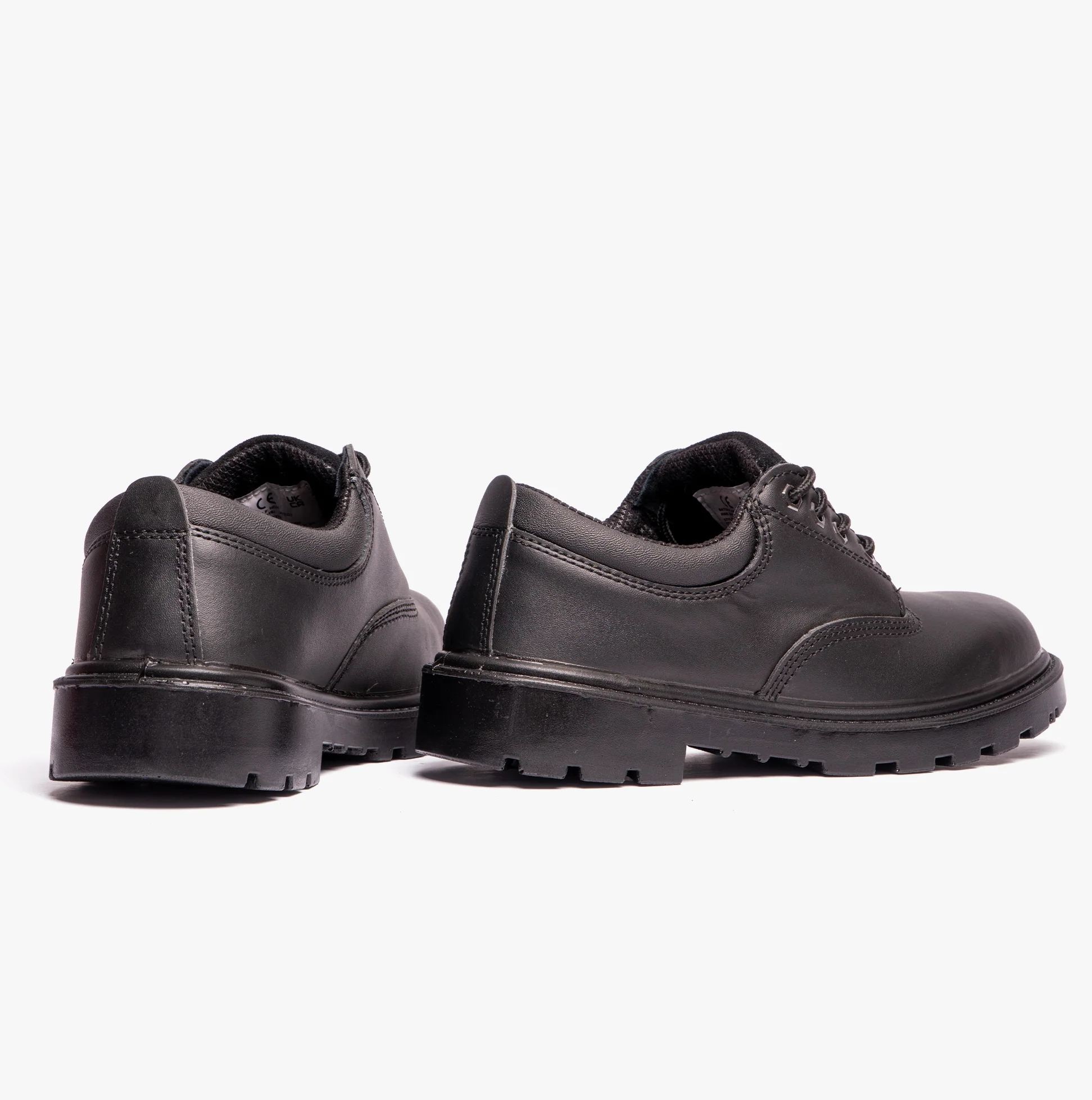 Grafters CONTRACTOR Unisex Leather Safety Shoes Black - Image 3