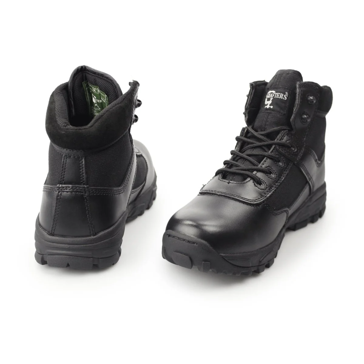 Grafters COVER II Unisex Leather Work Boots Black - Image 10