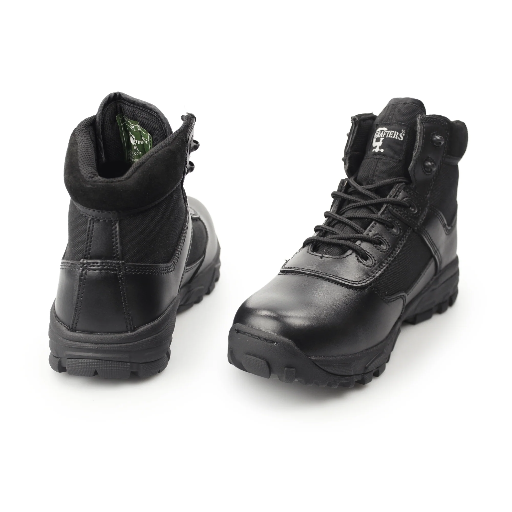 Grafters COVER II Unisex Leather Work Boots Black - Image 5