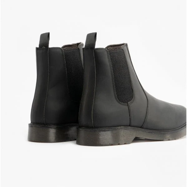 STB ELLIS Unisex Leather Air Cushioned Dealer Boots Waxy Black - Image 12