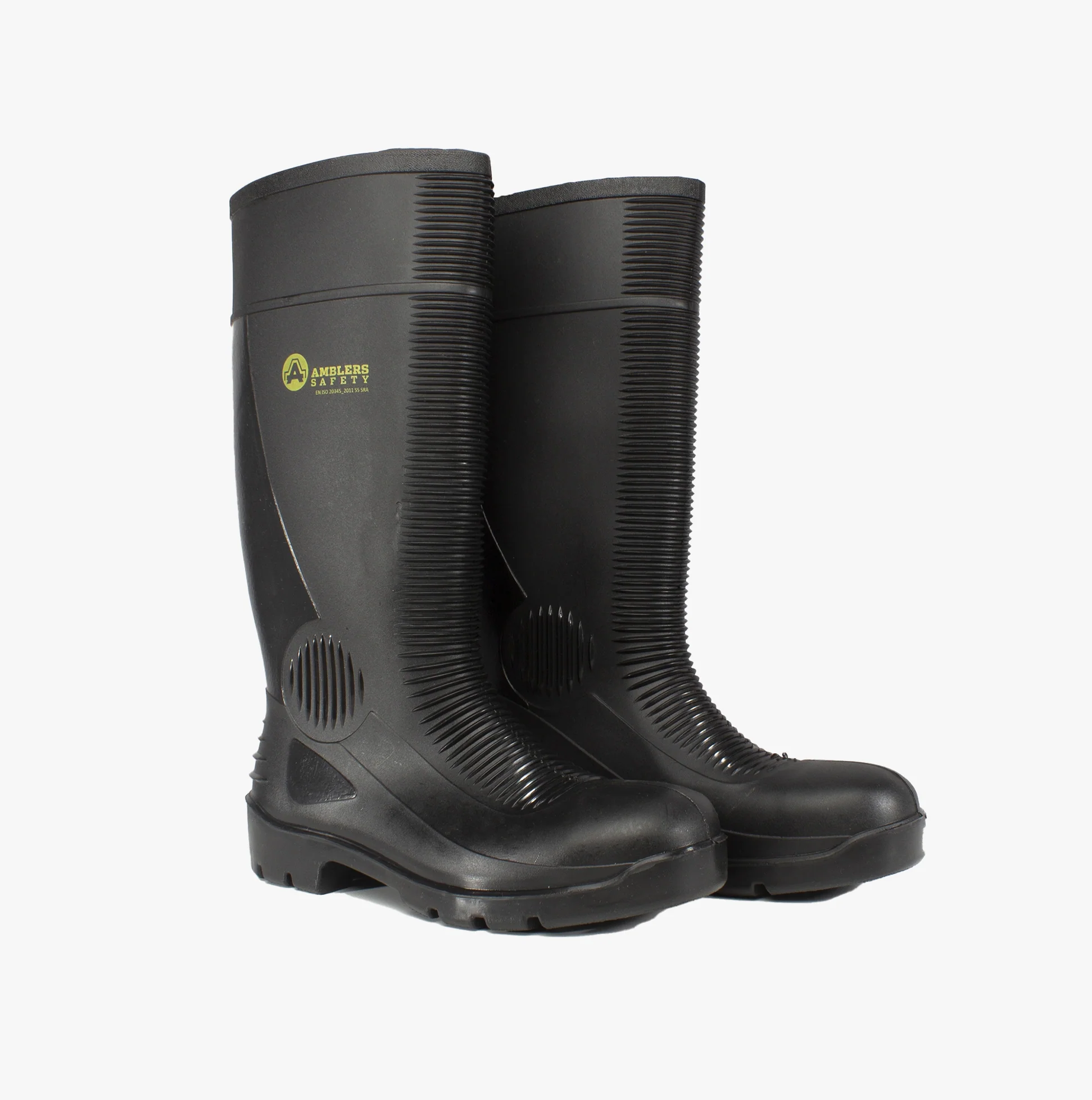 Amblers Safety FS100 Unisex Safety Boots Wellington Black - Image 2