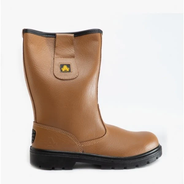 Amblers Safety FS124 Unisex Leather Safety Boots Tan - Image 7