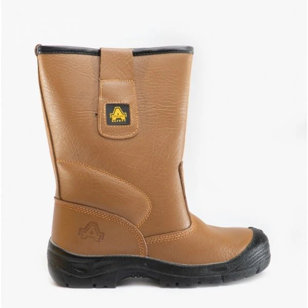 Amblers Safety FS142 Unisex Leather Safety Boots Tan - Image 6