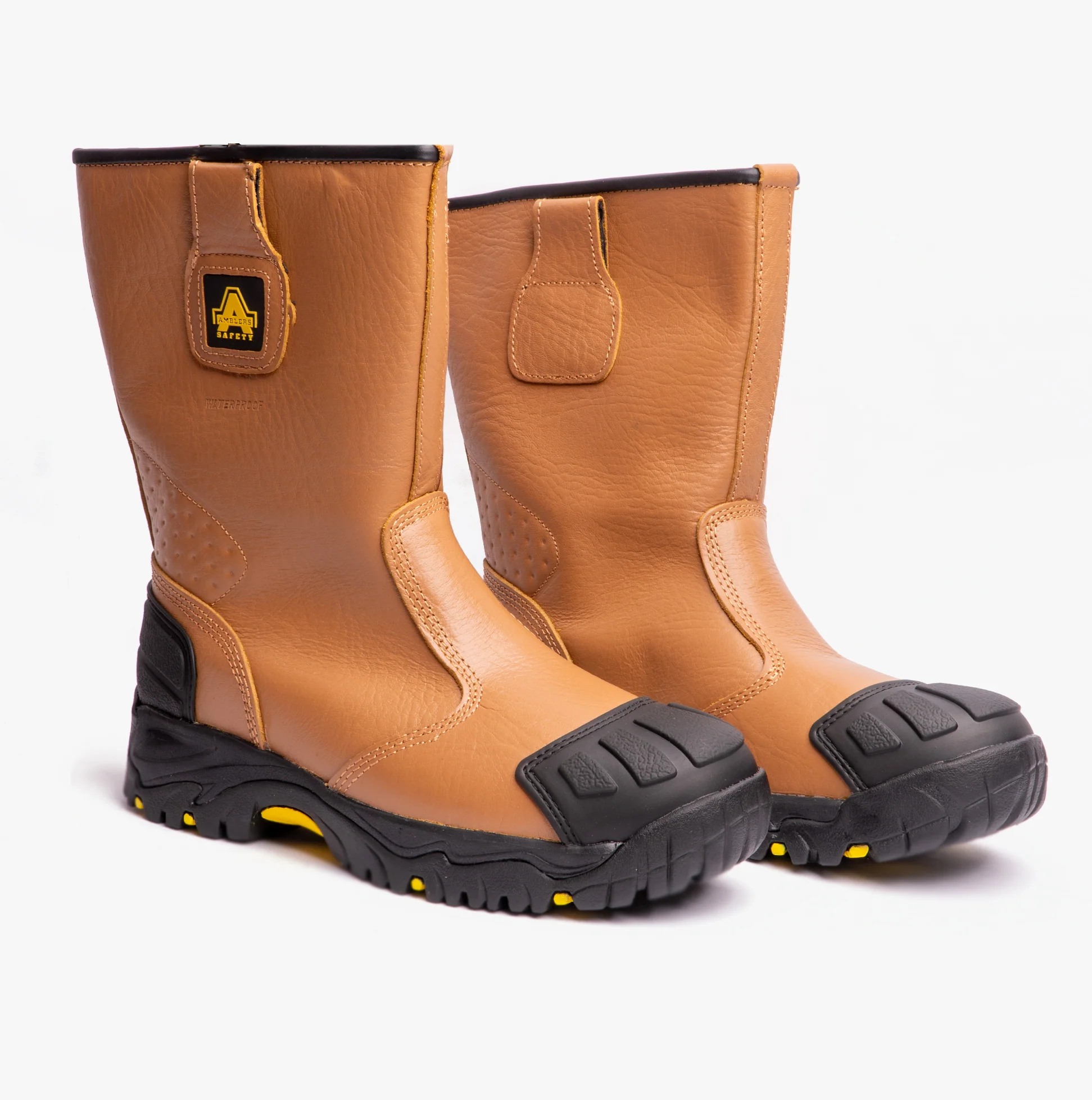 Amblers Safety FS143 Mens Leather Rigger Safety Boots Tan - Image 2