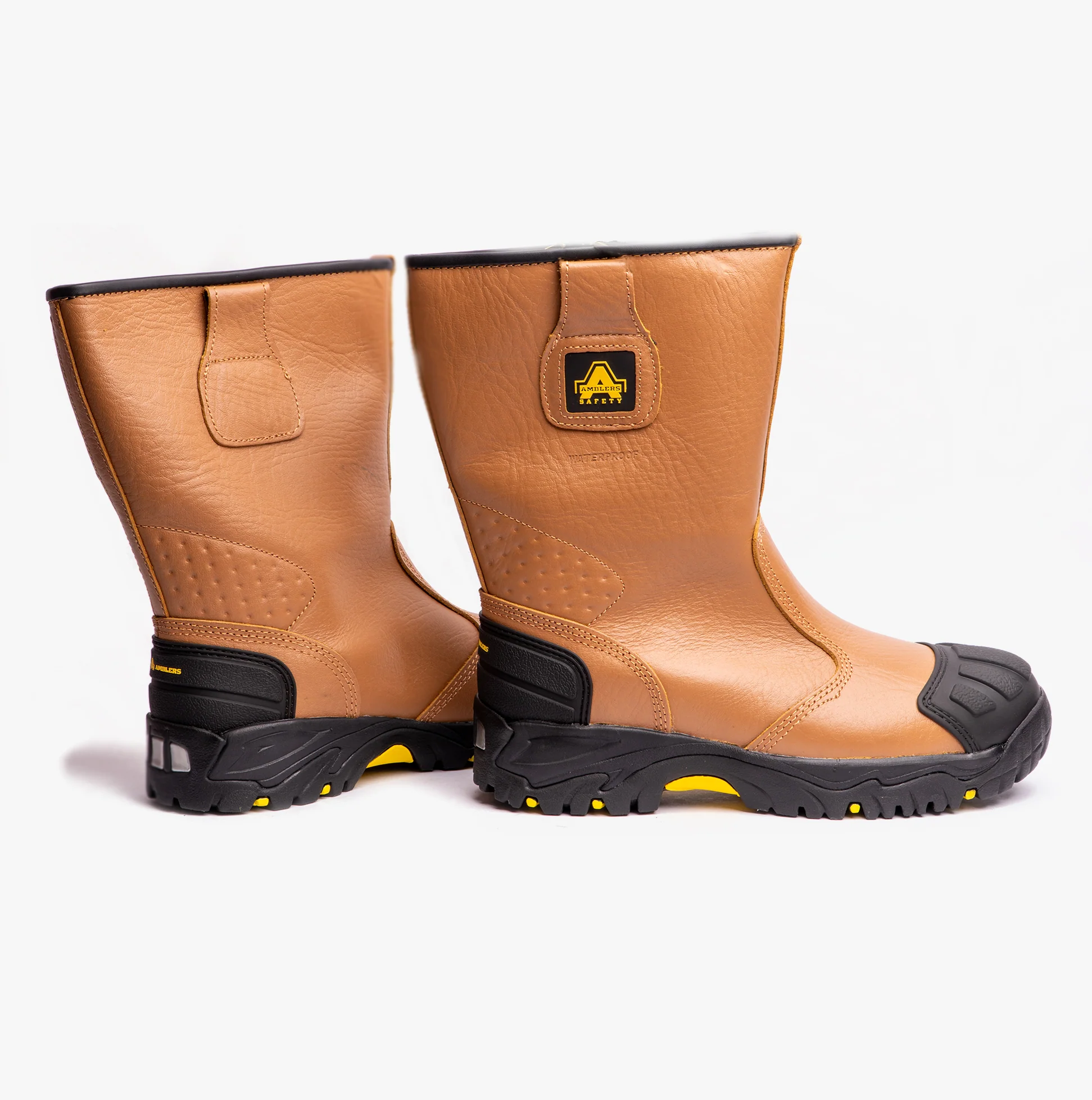 Amblers Safety FS143 Mens Leather Rigger Safety Boots Tan - Image 3