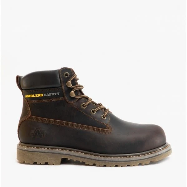 Amblers Safety FS164 Unisex Leather Safety Boots Brown - Image 7