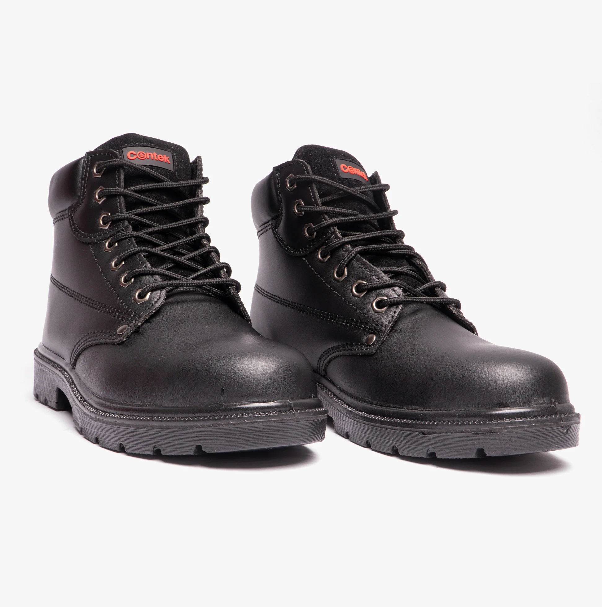 Centek FS331 Unisex Leather Safety Boots Black - Image 2