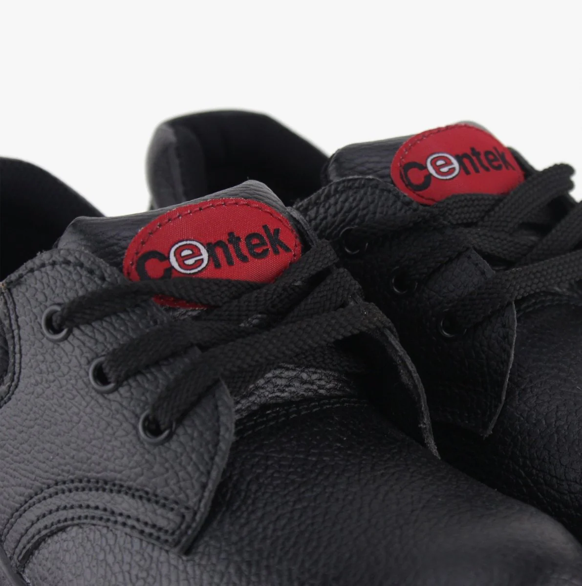 Centek FS337-A Unisex Leather Safety Shoes Black - Image 6