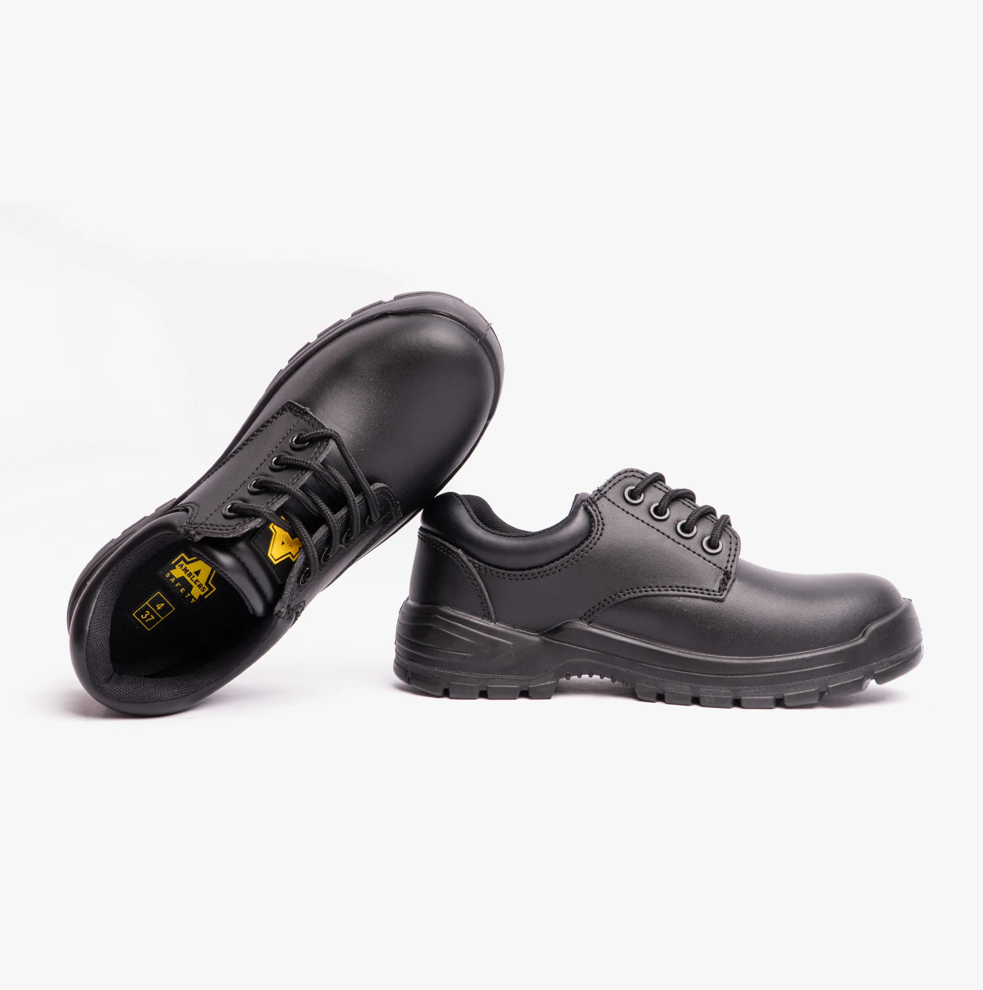 Amblers Safety FS38C Unisex Leather Safety Shoes Black - Image 4