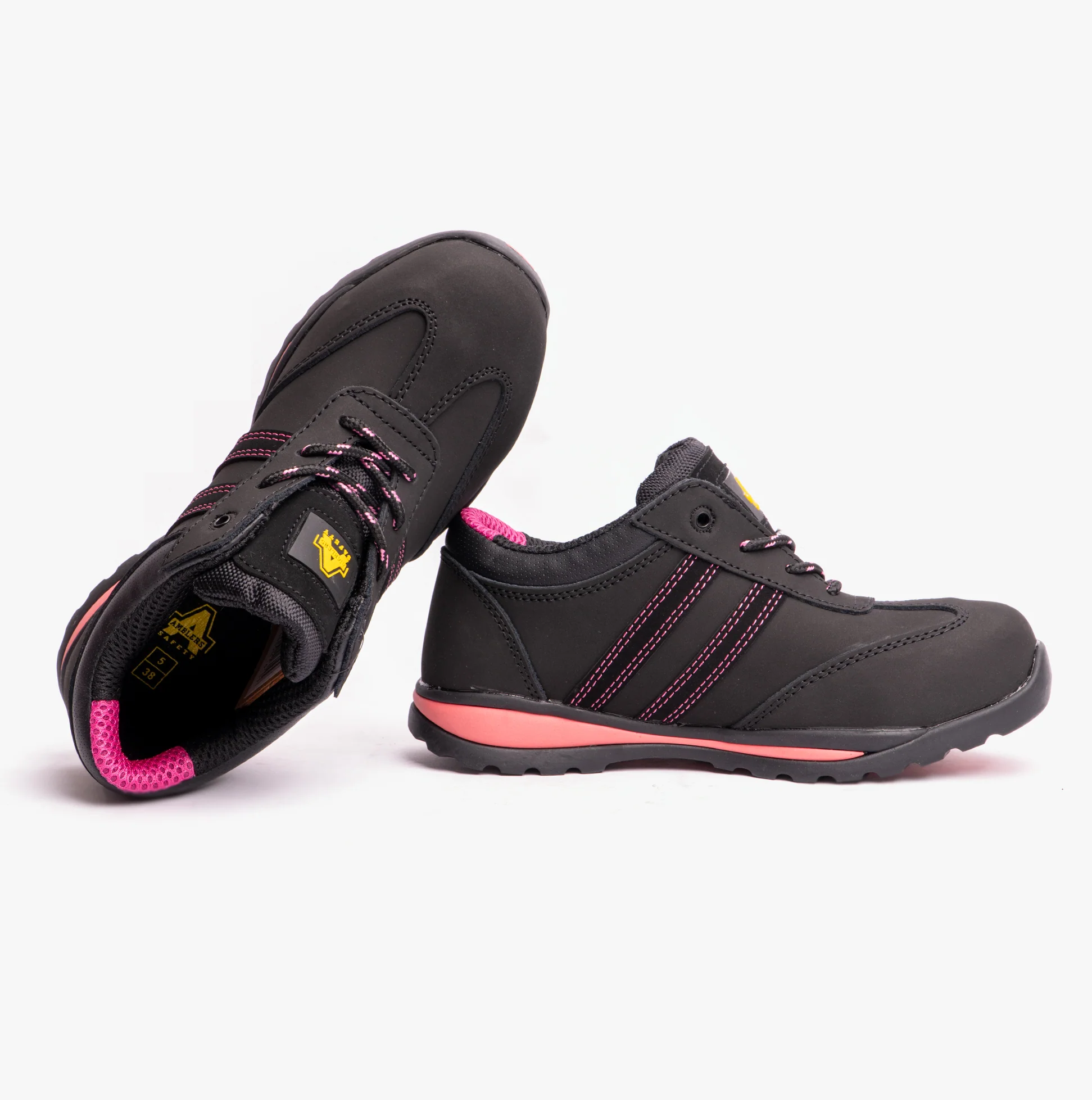 Amblers Safety FS47 Womens Leather Safety Trainers Black - Image 3