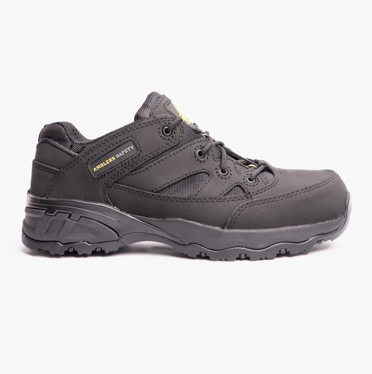 Amblers Safety FS68C Unisex Leather Safety Trainers Black - Image 10