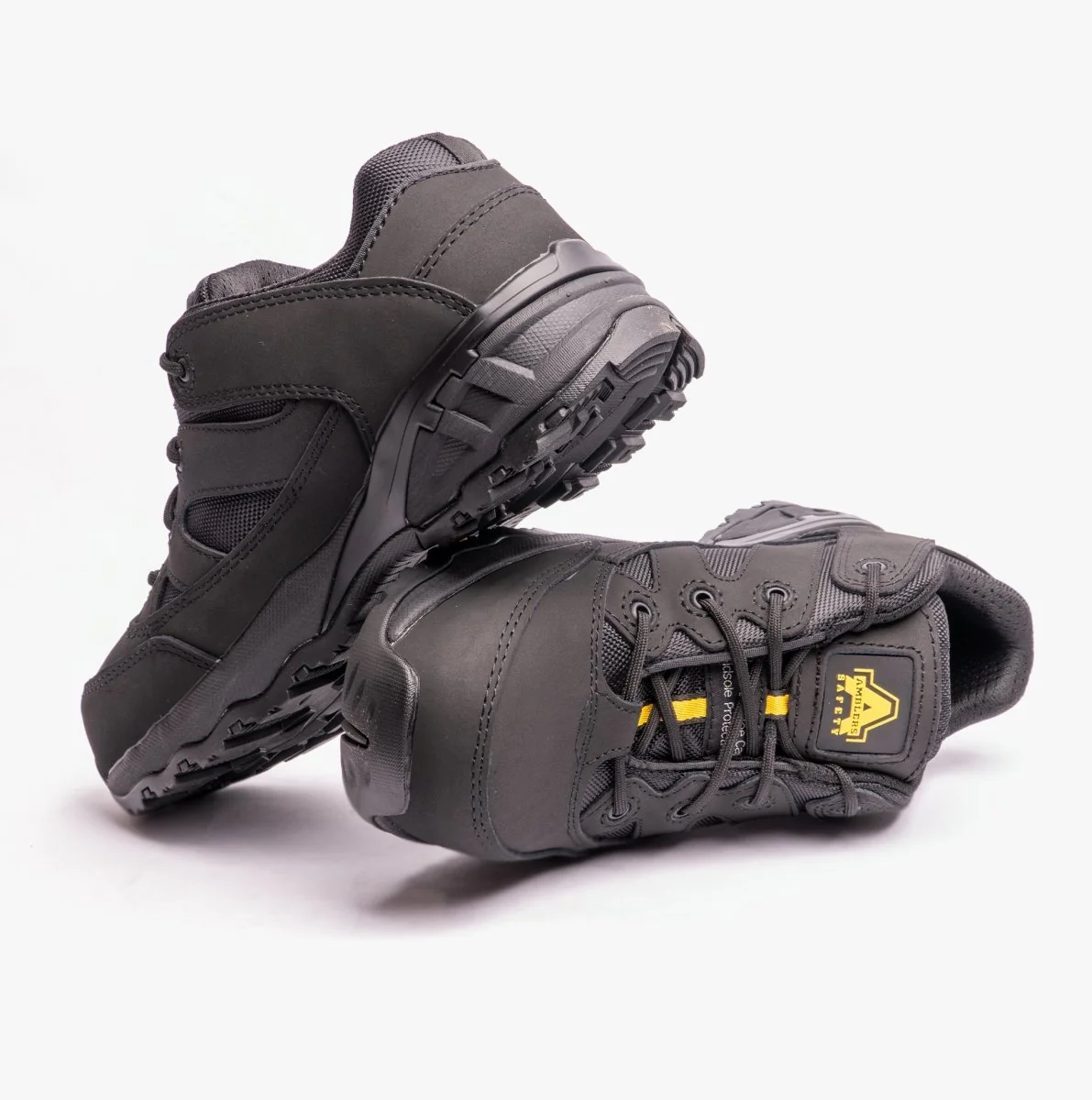 Amblers Safety FS68C Unisex Leather Safety Trainers Black - Image 12