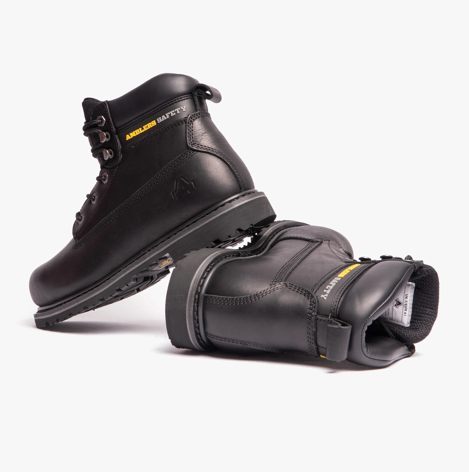 Amblers Safety FS9 Unisex Leather Safety Boots Black - Image 6