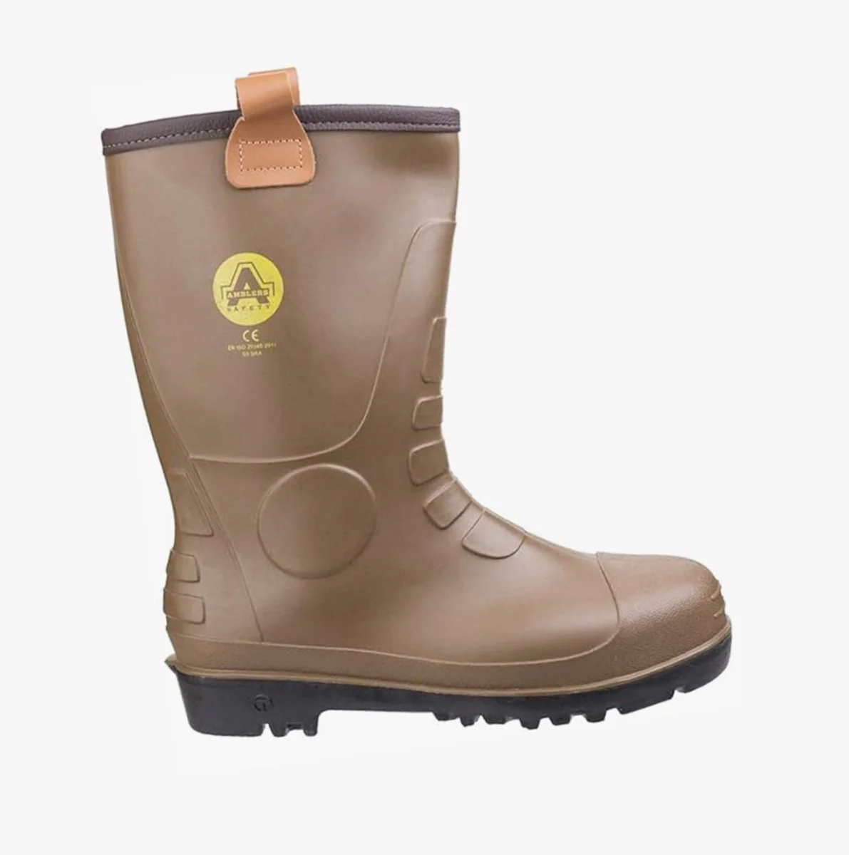 Amblers Safety FS95 Unisex Rigger Safety Boots Wellingtons Tan - Image 6