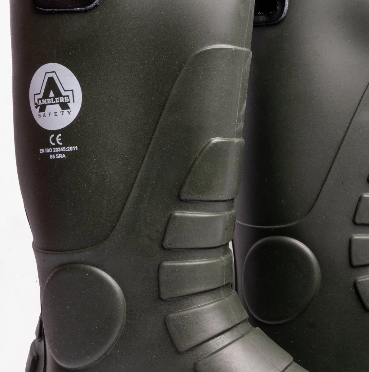 Amblers Safety FS97 Unisex Safety Rigger Wellington Boots Green - Image 12