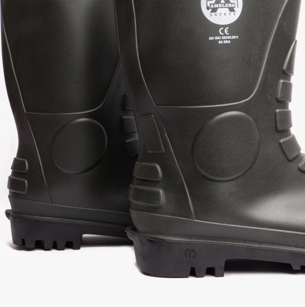 Amblers Safety FS97 Unisex Safety Rigger Wellington Boots Green - Image 13