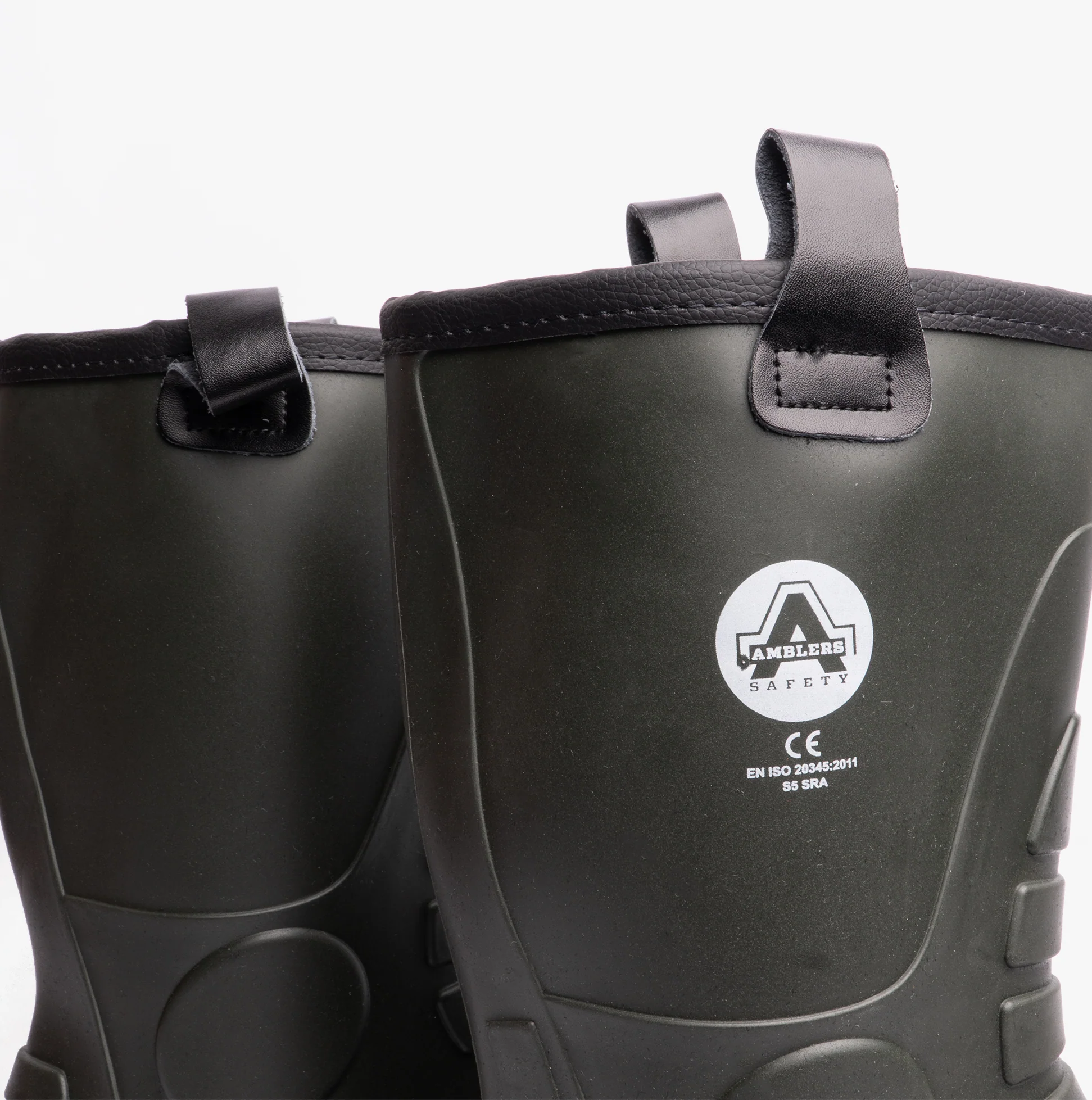 Amblers Safety FS97 Unisex Safety Rigger Wellington Boots Green - Image 4