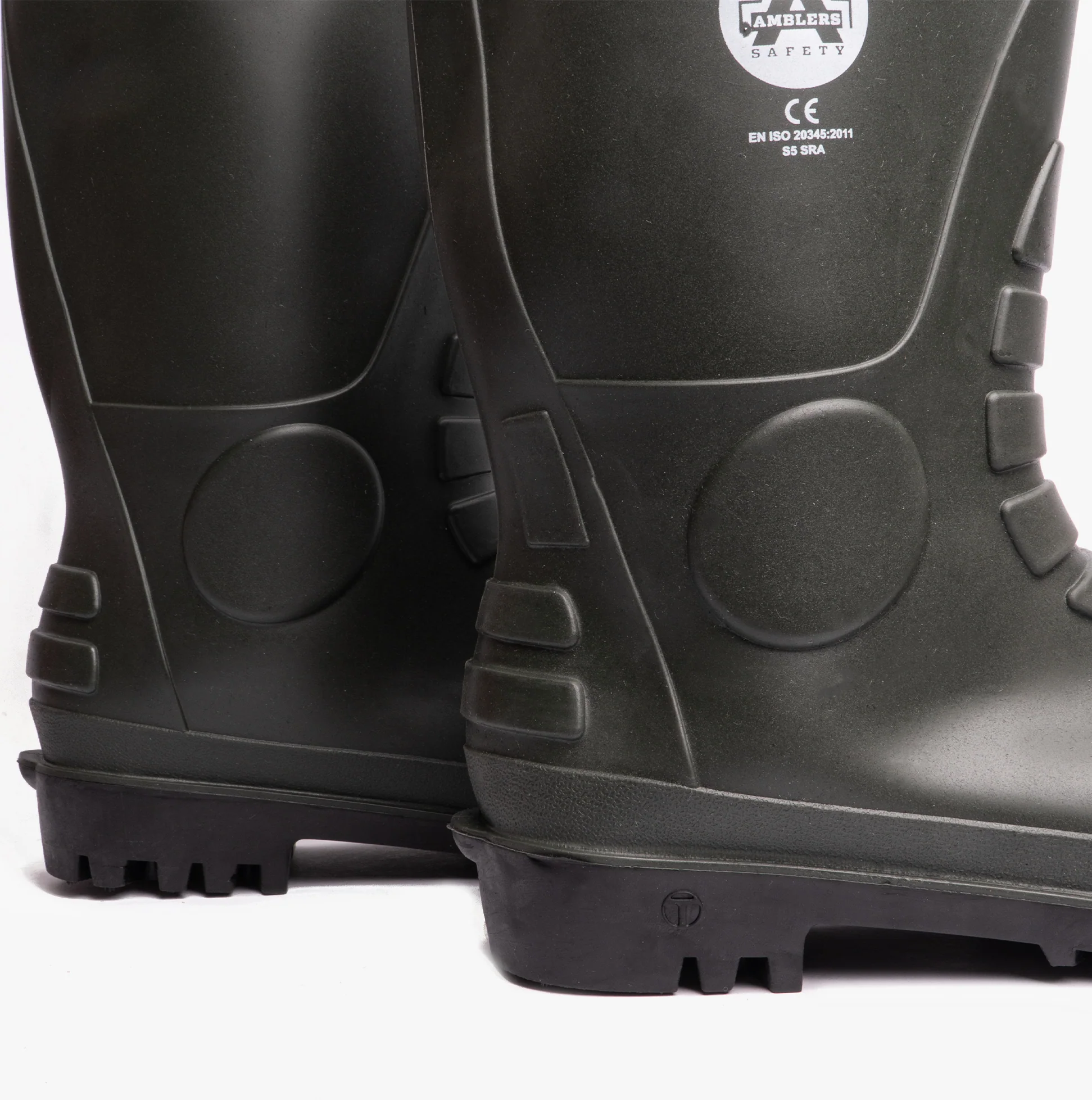 Amblers Safety FS97 Unisex Safety Rigger Wellington Boots Green - Image 6