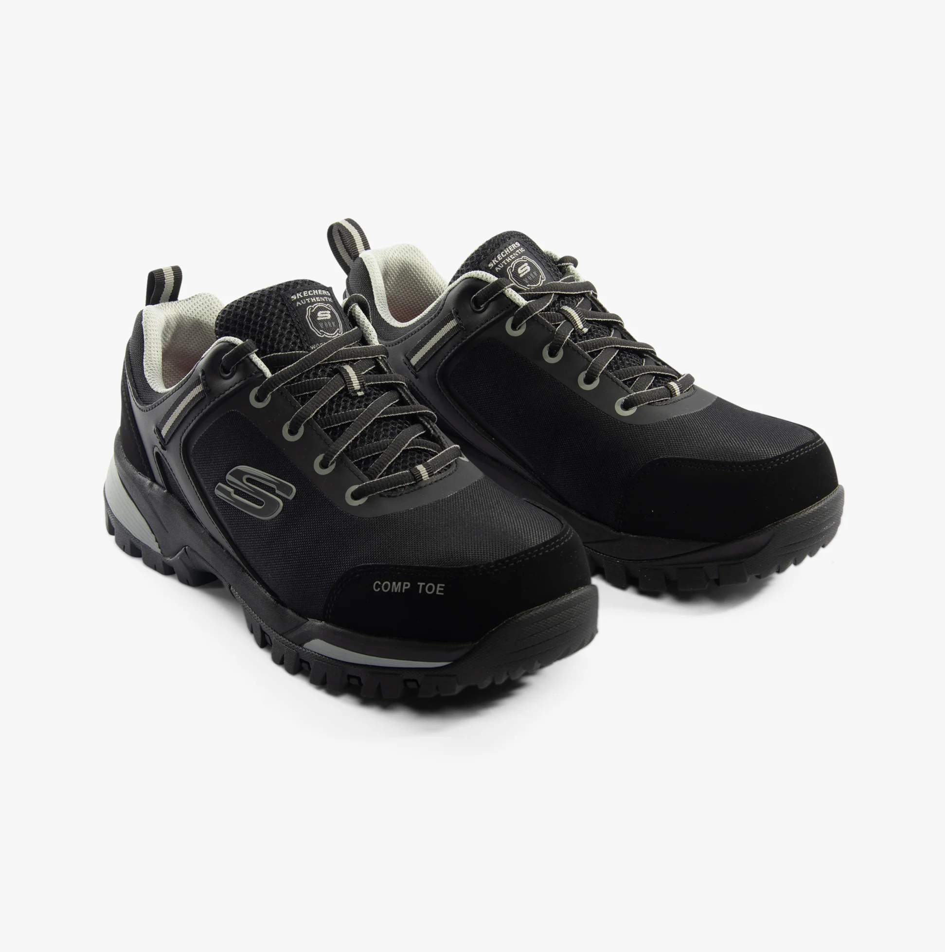 Skechers Work 200188EC GATLON Mens Safety Trainers Black/Grey - Image 6
