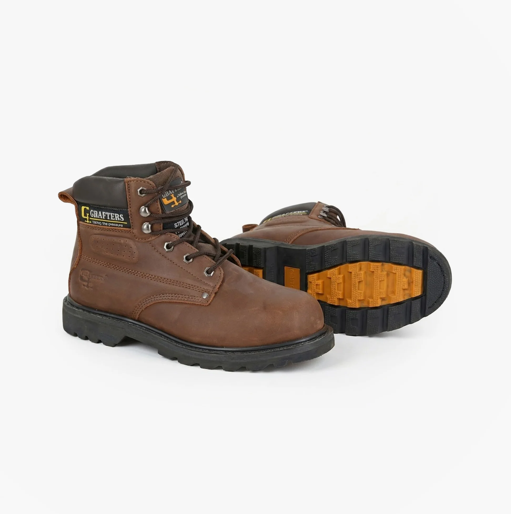 Grafters M538BY Mens Safety Boots Brown - Image 2
