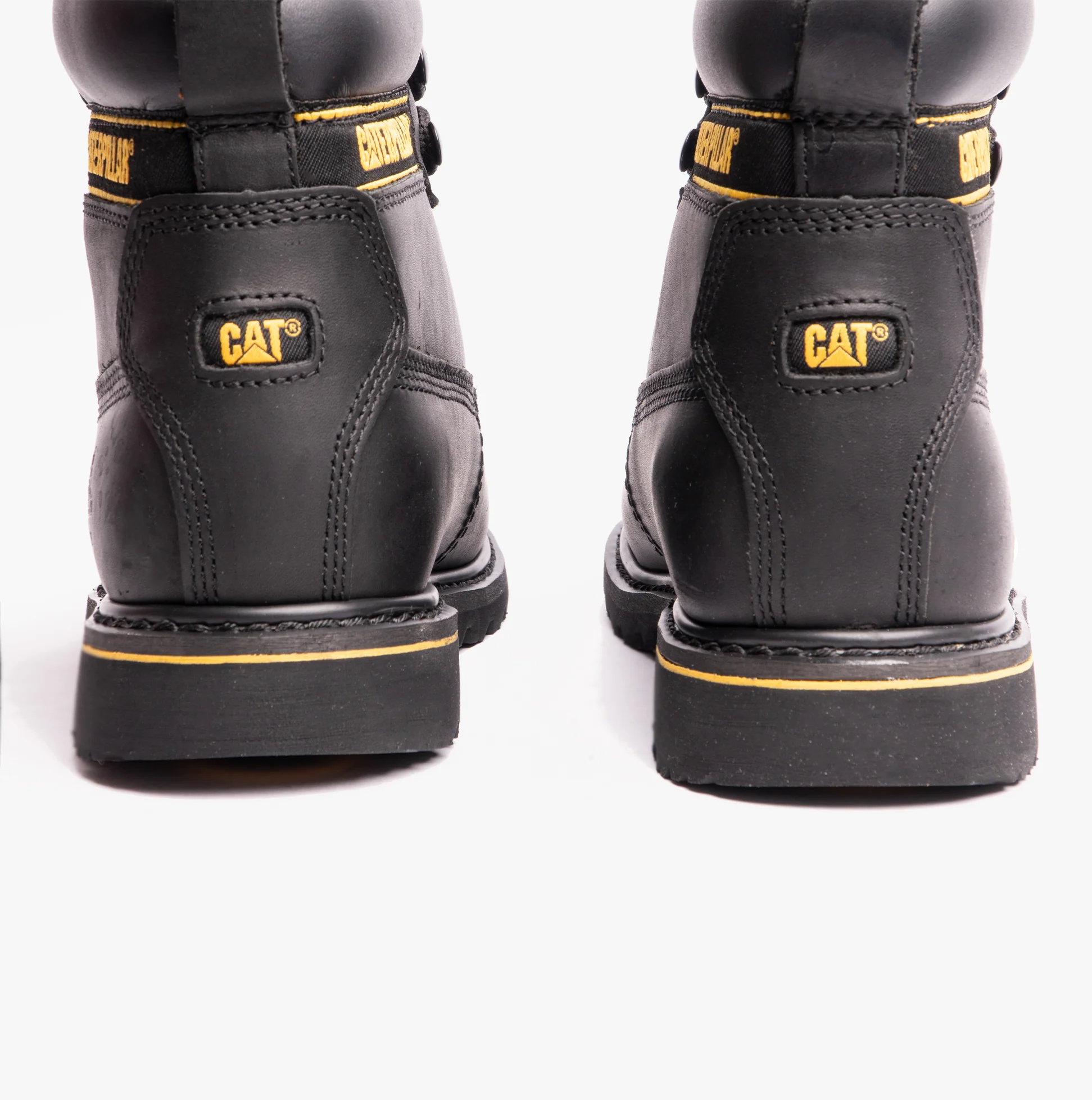 CAT HOLTON S3 Mens Leather Safety Boots Black - Image 2