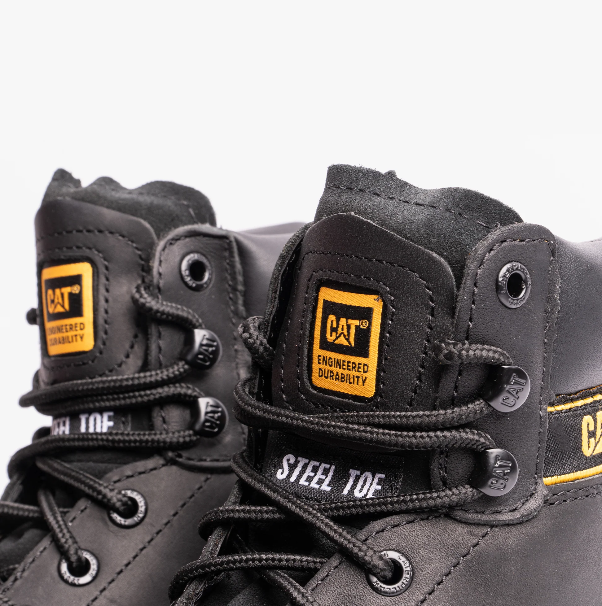 CAT HOLTON S3 Mens Leather Safety Boots Black - Image 4