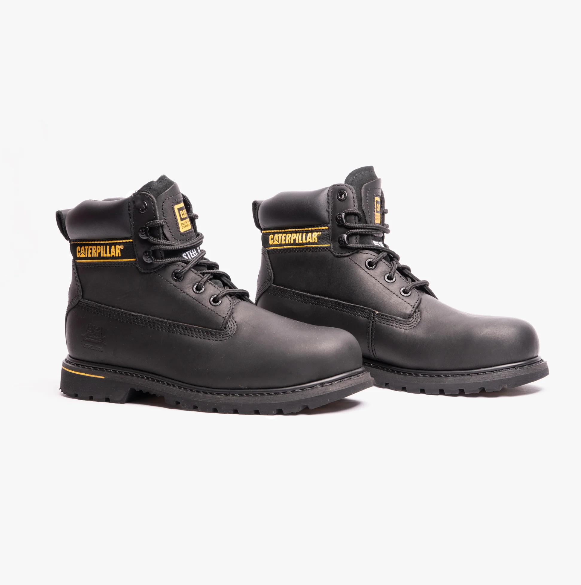 CAT HOLTON S3 Mens Leather Safety Boots Black - Image 5