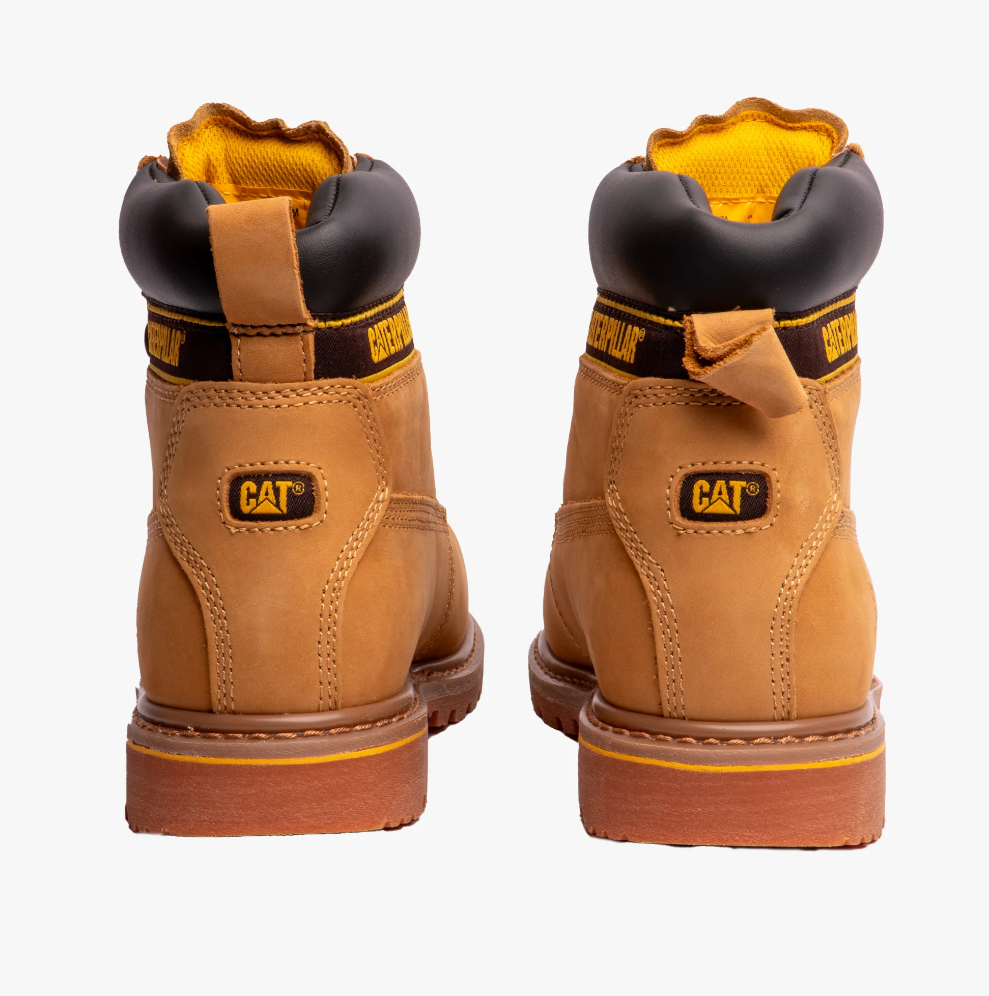 CAT HOLTON S3 Mens Leather Safety Boots Honey - Image 3